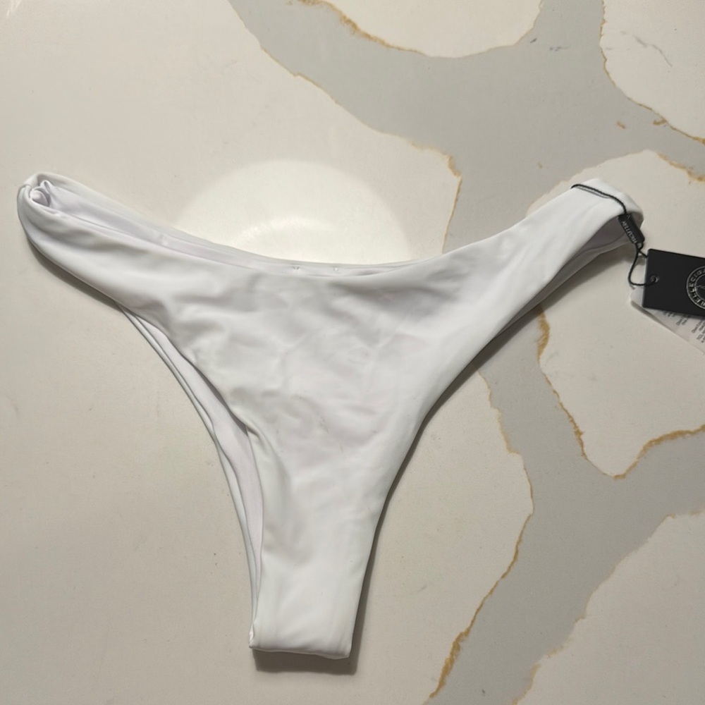 RELLECIGA White Bikini Bottom (thong)